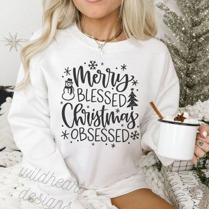 Merry Blessed Christmas Obsessed Sweatshirt